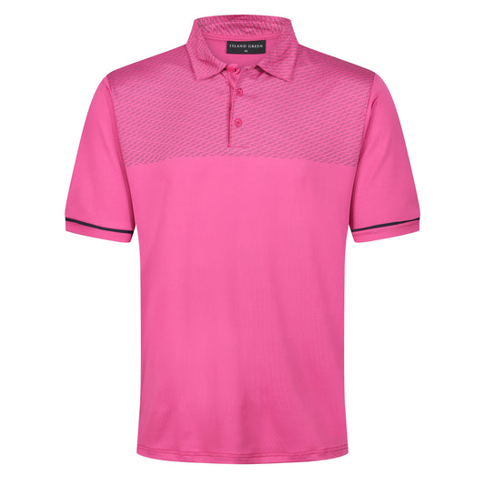 Island Green Dash Print Golf Sport Polo Shirt