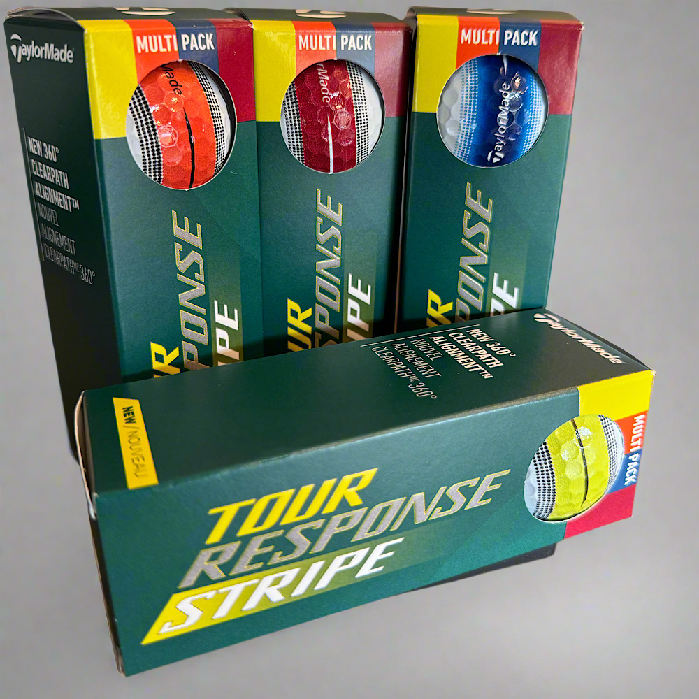 NEW TaylorMade Tour Response Stripe Golf Balls Multipack