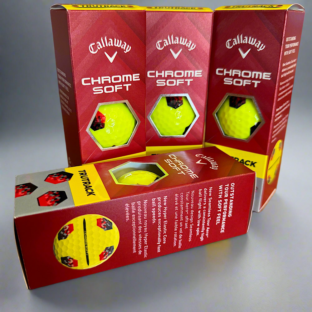 NEW Callaway Chrome Soft TruTrack Golf Balls Yellow