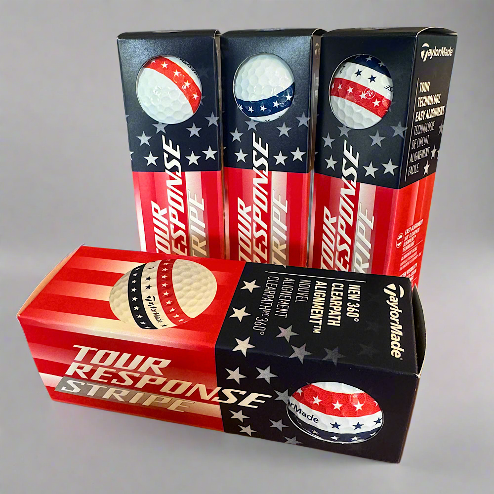 NEW Limited Edition TaylorMade Tour Response Stripe USA Golf Balls