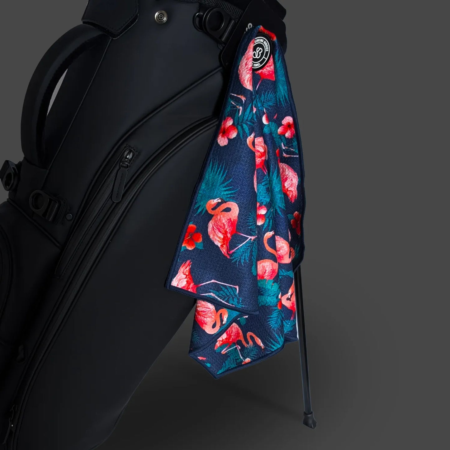 Flamingo Magnetic Golf Towel
